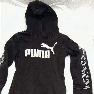 Puma Black Hoodie with White Logo